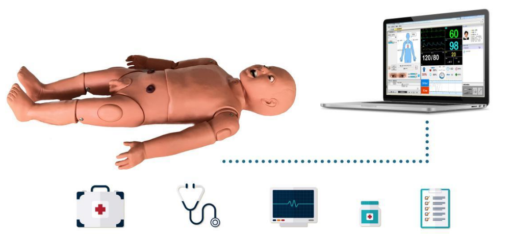 Child ACLS emergency training system (five year old)